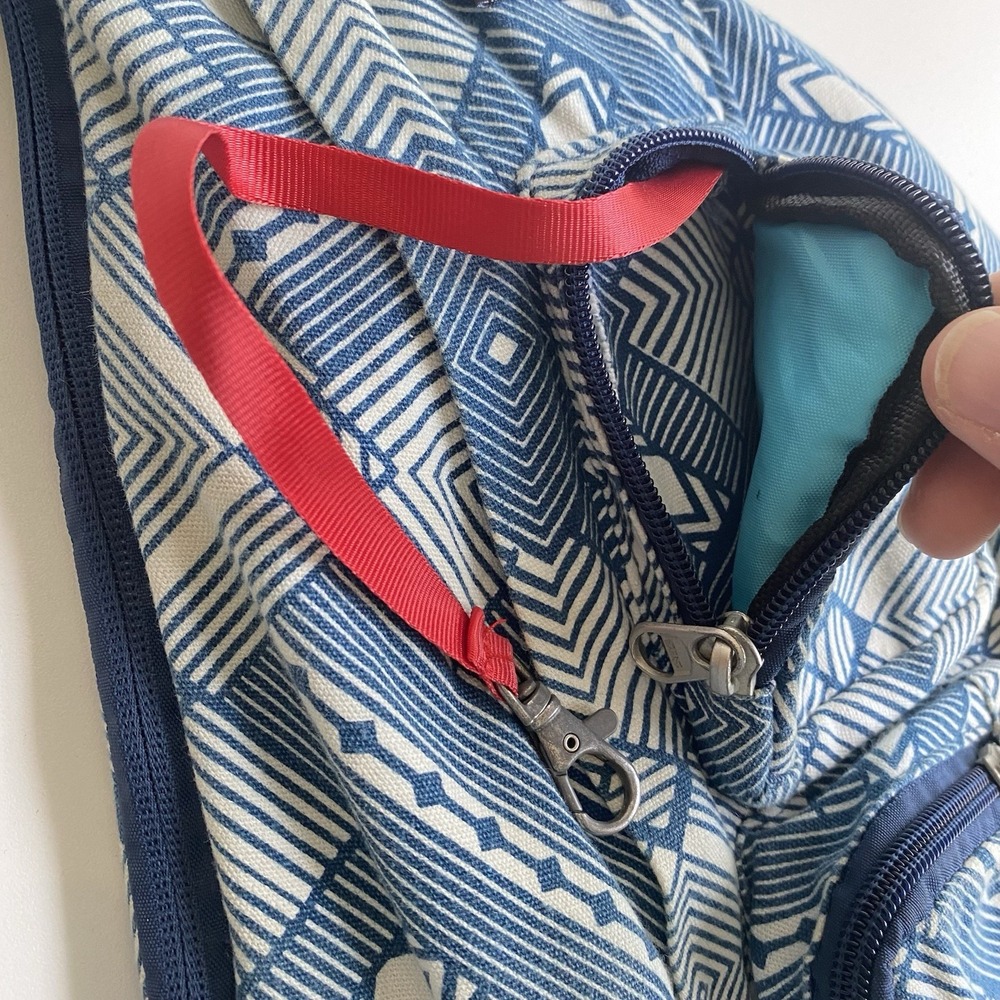 MERU Sling Crossbody Backpack Bag Blue Single‎ Strap Daypack Aztec Print Stripes - Picture 3 of 14